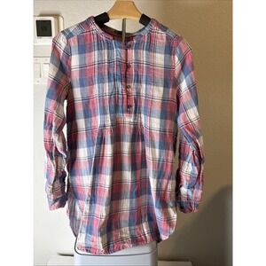 Holding Horses Women's Pink & Blue Plaid Shirt Size 8
